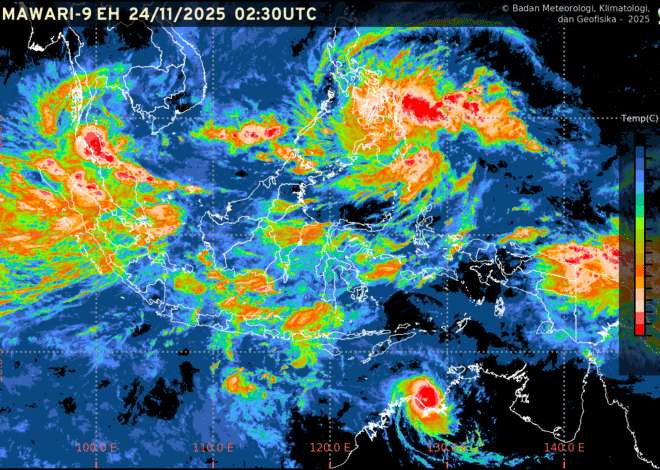 BMKG Rilis Prakiraan Cuaca 24 November 2025: Hujan Lebat dan Cuaca Ekstrem Mengancam Sejumlah Daerah