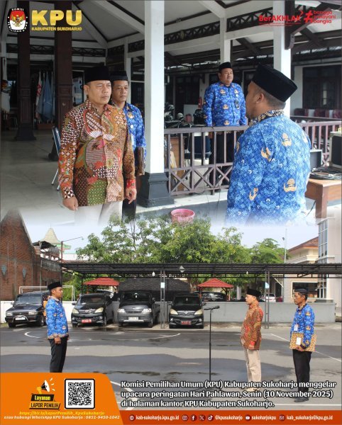 Peringati Hari Pahlawan 2025, KPU Sukoharjo Gelar Upacara dan Serukan Semangat Kepahlawanan