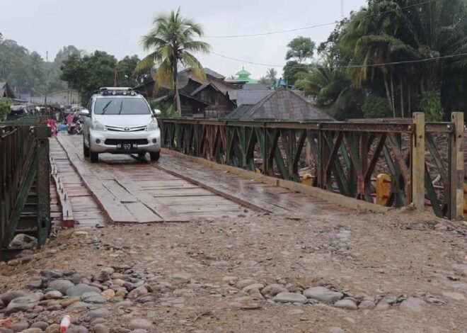 BNPB-TNI Bangun Jembatan Bailey di Tapanuli Selatan