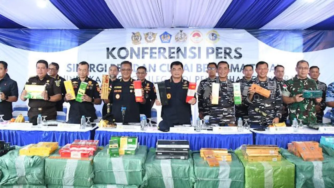 TNI AL Gagalkan Penyelundupan Rokok Ilegal asal Kamboja