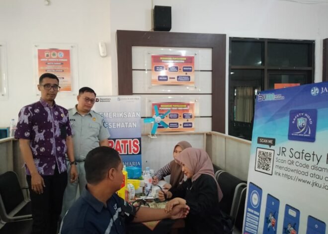 Jasa Raharja Cabang Pati Gelar Layanan Pemeriksaan Kesehatan Gratis di Samsat Rembang