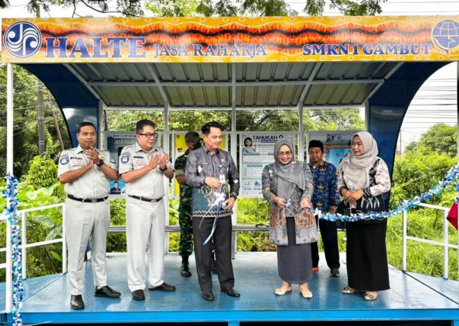 Halte di Gambut Telah Diresmikan, Jasa Raharja kalsel Perkuat keselamatan Transportasi