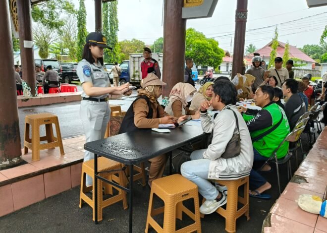 Operasi Gabungan di Stadion Sanaman Mantikei, Jasa Raharja Kalteng Ingatkan Tertib Pajak dan Keselamatan