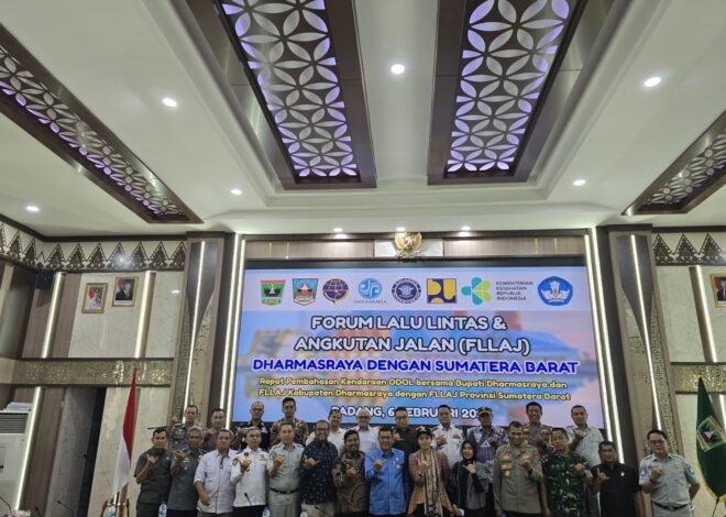 Jasa Raharja Sumbar Ikuti FLLAJ bersama Forkopimda Kabupaten Dharmasraya, Bahas Penanganan Kendaraan ODOL