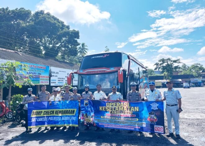 Dukung Operasi Keselamatan Candi 2026, Jasa Raharja Magelang Gelar Ramp Check dan Cek Kesehatan di Terminal Muntilan