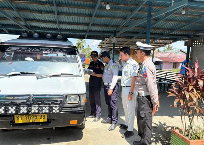 PT Jasa Raharja Kanwil Kalimantan Timur Pastikan Keselamatan Angkutan Umum, Ramp Check Digelar di Simpul Strategis Kecamatan Penajam
