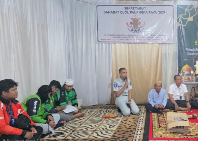 Jasa Raharja Kalteng Hadiri Buka Puasa Bersama Sahabat Ojol Palangka Raya, Perkuat Sosialisasi Perlindungan Korban Kecelakaan