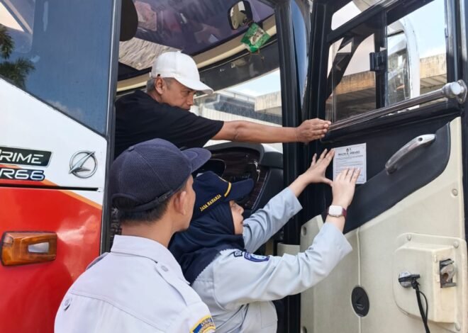 Pastikan Kesiapan Armada Mudik, Jasa Raharja Bersama Satlantas dan Dishub Sukoharjo Gelar Rampcheck di PO Raya Laksana