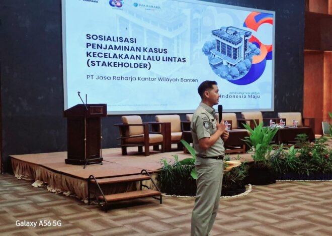 Jasa Raharja Gelar Sosialisasi Pencegahan Kecelakaan Lalu Lintas Bersama BPJS Kesehatan, BPJS Ketenagakerjaan, Taspen, dan ASABRI di Serang