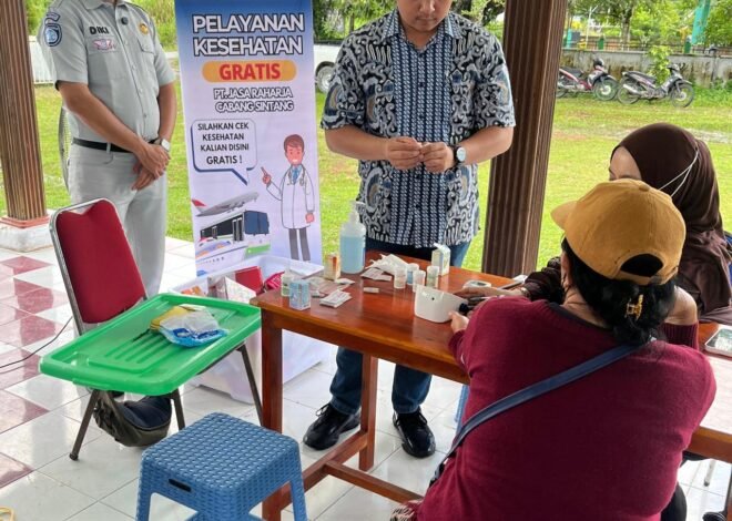Jasa Raharja Cabang Sintang Hadirkan Layanan Pemeriksaan Kesehatan Gratis pada Kegiatan Samsat GOKATAN