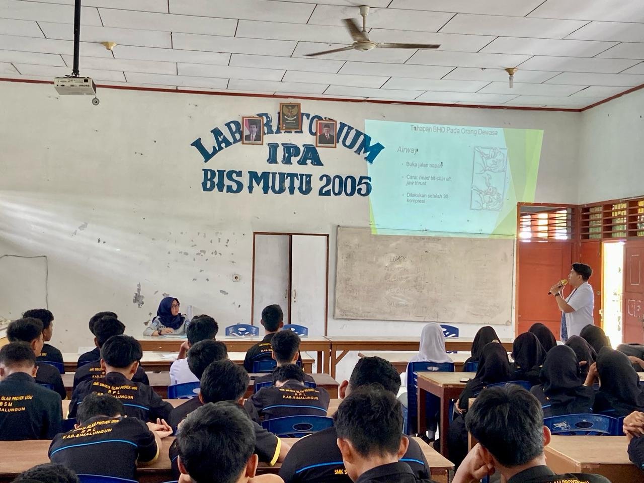 Jasa Raharja Pematangsiantar Gelar Sosialisasi PPKL, PPGD dan Keselamatan Lalu Lintas di SMK Swasta Islam Proyek UISU Siantar
