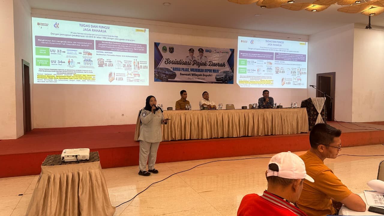 Tim Pembina Samsat Depok Gelar Sosialisasi Kesamsatan Bersama Pemangku Kepentingan Kecamatan Cilodong
