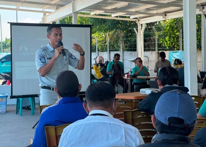 Jasa Raharja Sulsel Turun Langsung ke Pool PT Green SM, Pastikan Pengemudi Paham Hak Perlindungan dan Nikmati Diskon Pajak