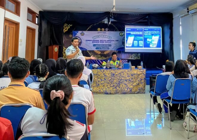 Tanamkan Budaya Tertib Berlalu Lintas Sejak Dini, PT Jasa Raharja (Persero) Kantor Cabang Singaraja Gelar Sosialisasi di SMK Surya Medika