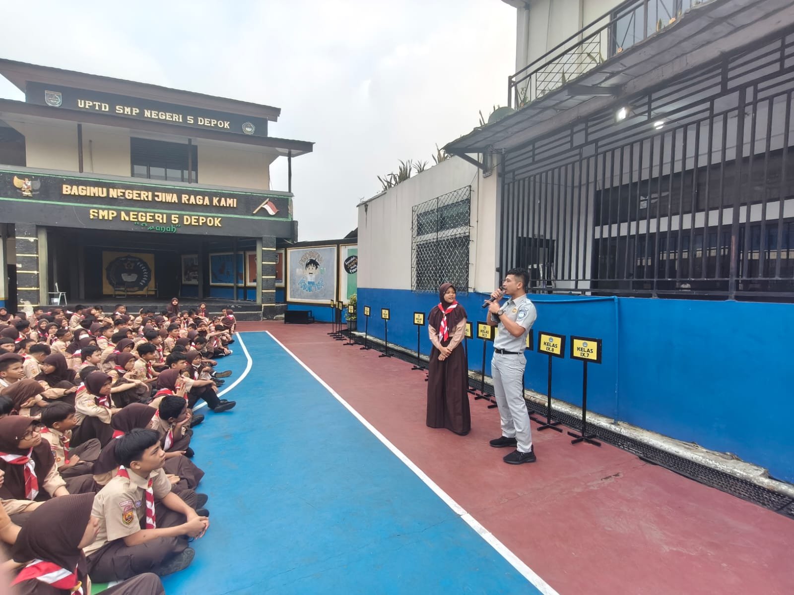 PT Jasa Raharja (Persero) Cabang Bogor Hadir di SMP Negeri 5 Depok Melalui Program PPKL dan Edukasi Tertib Berlalu Lintas