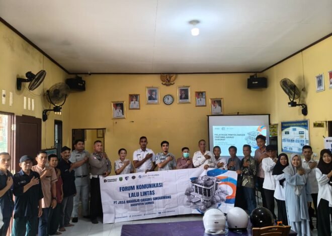 Perkuat Sinergi Keselamatan Lalu Lintas, Jasa Raharja Cabang Singkawang Gelar FKLL di Desa Lumbang, Kecamatan Sambas