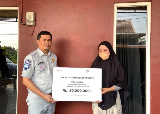  Jasa Raharja Bojonegoro Serahkan Santunan Korban KM Virgo Transport 8 kepada Ahli Waris